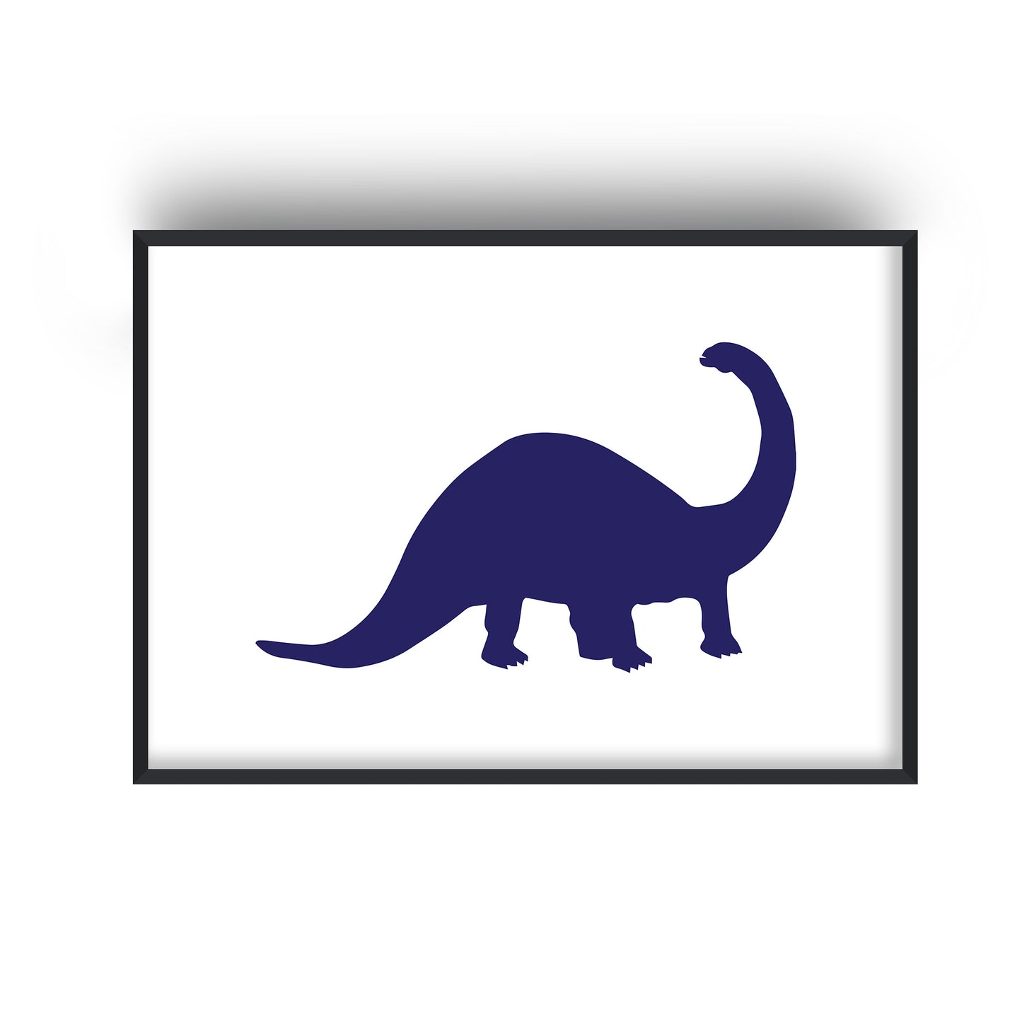 Sauro Dinosaur Navy Print