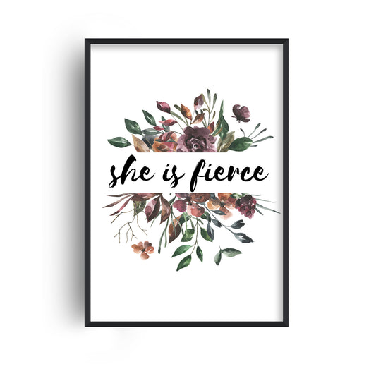 She is Fierce Autumn Floral Print