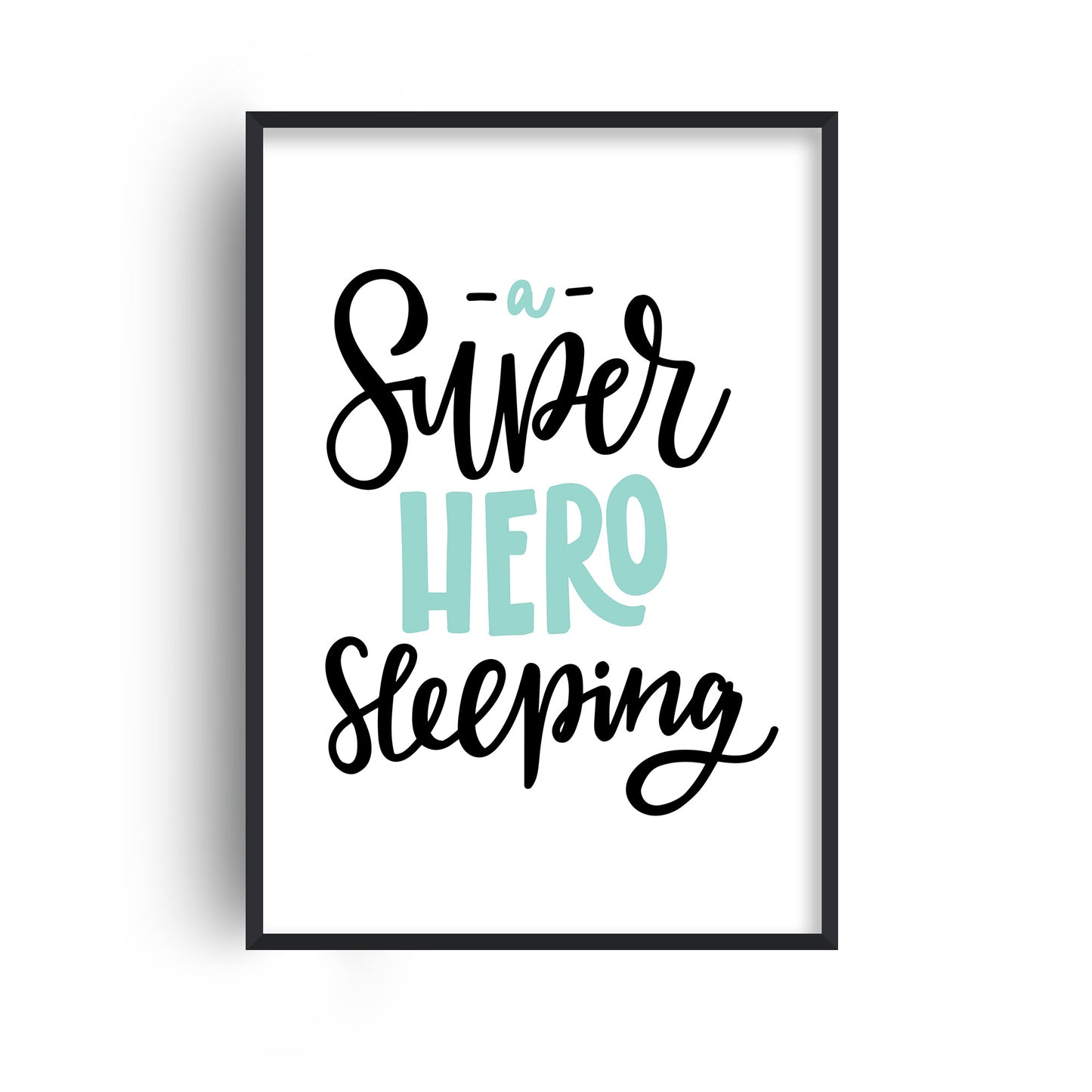 Superhero Sleeping Mint Print