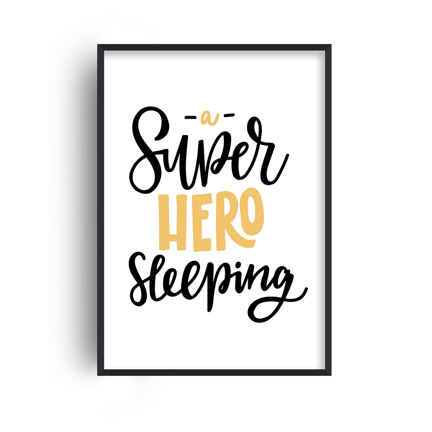 Superhero Sleeping Yellow Print