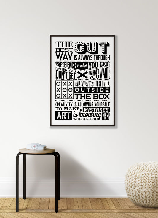 The Best Way Out Retro Print