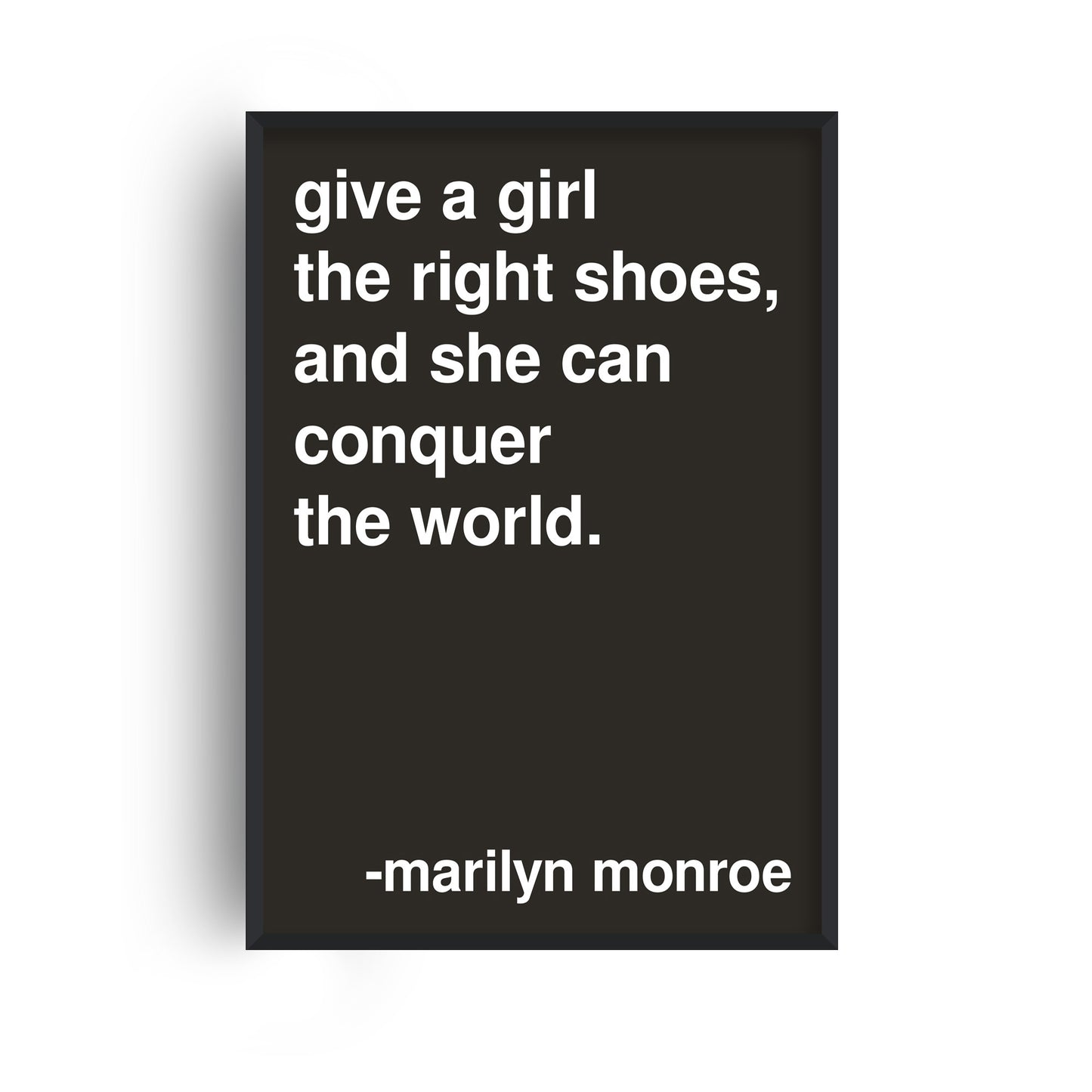 The Right Shoes Marilyn Monroe Statement Black Print
