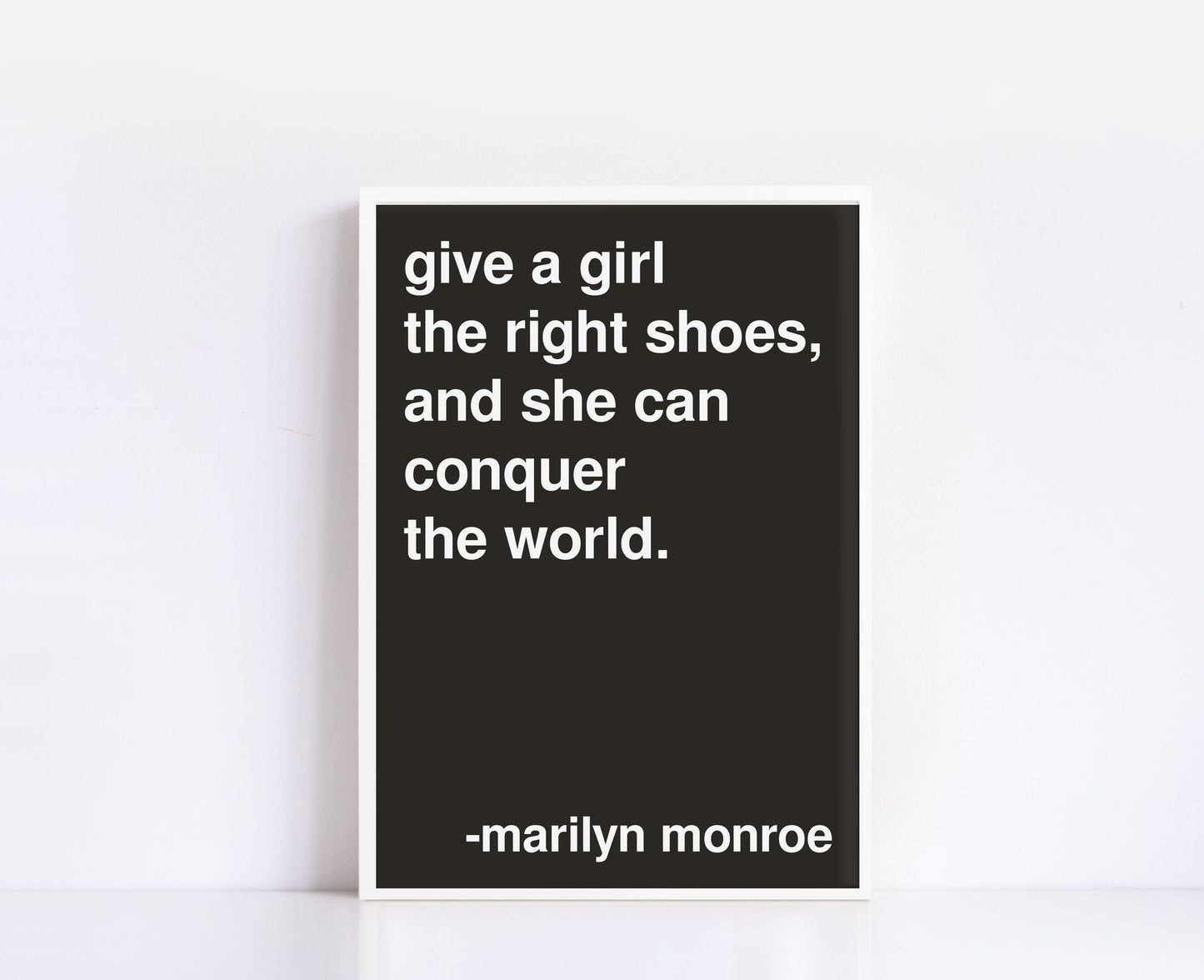 The Right Shoes Marilyn Monroe Statement Black Print