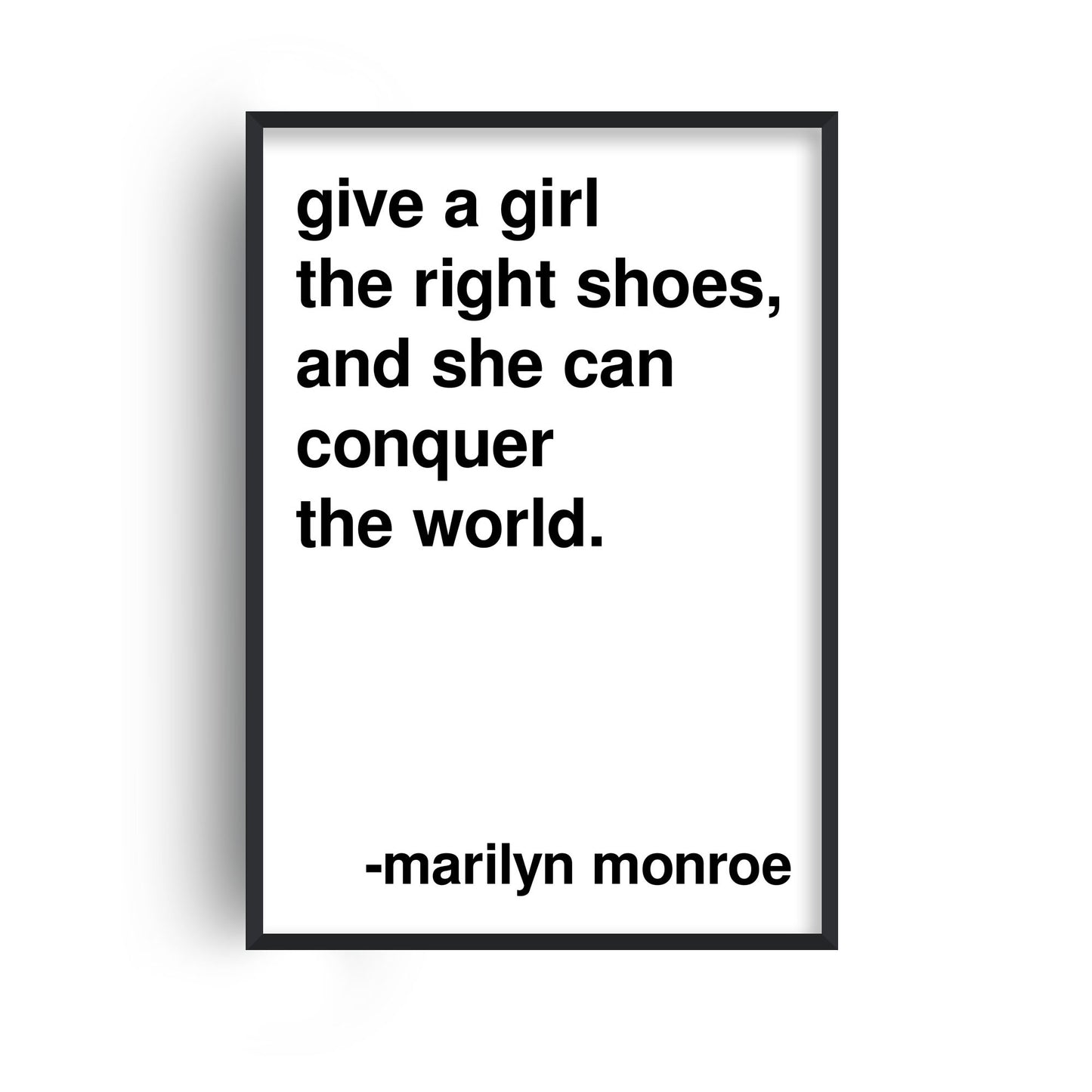 The Right Shoes Marilyn Monroe Statement White Print