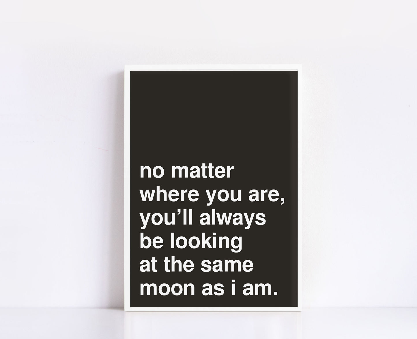 The Same Moon Statement Black Print