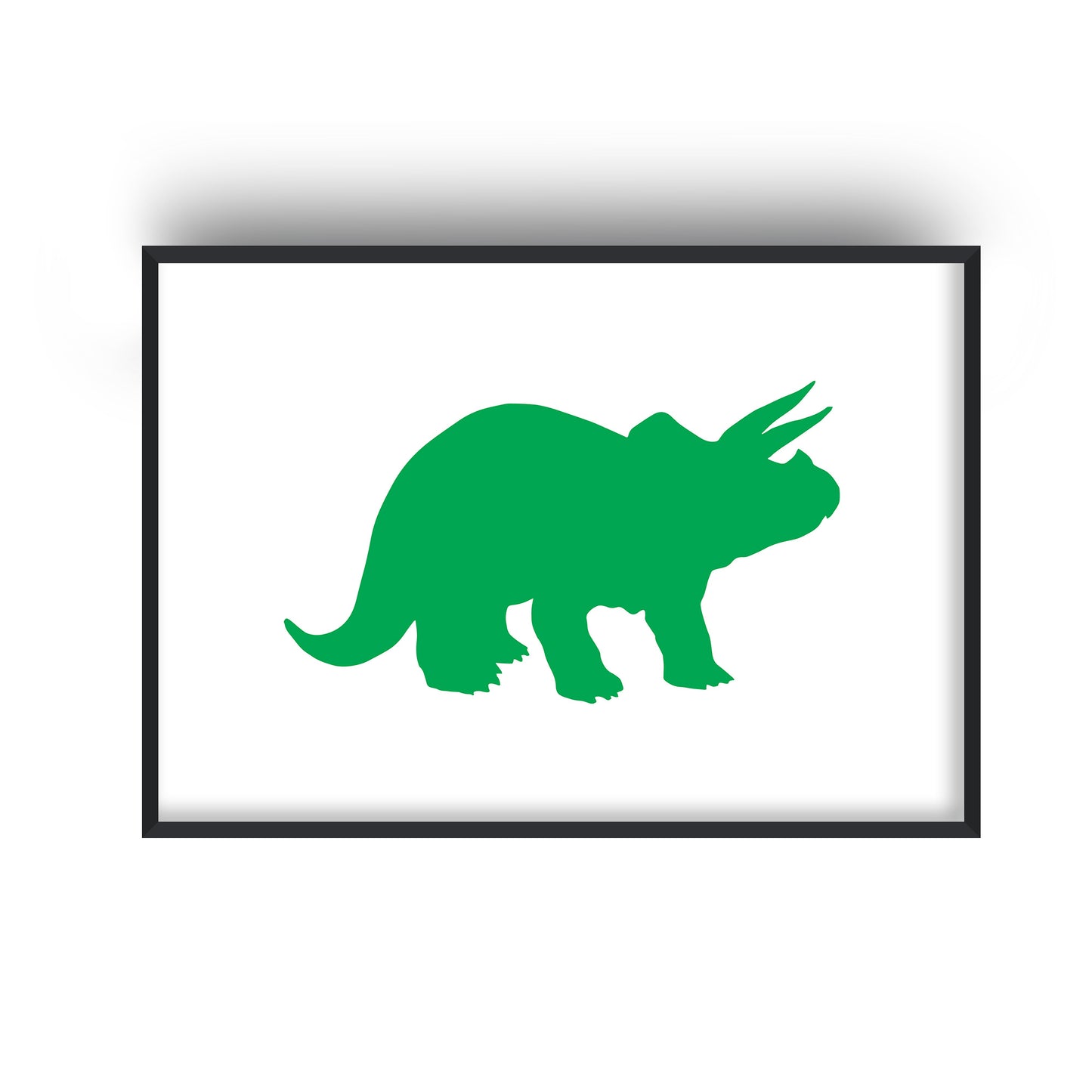 Triceratops Dinosaur Green Print