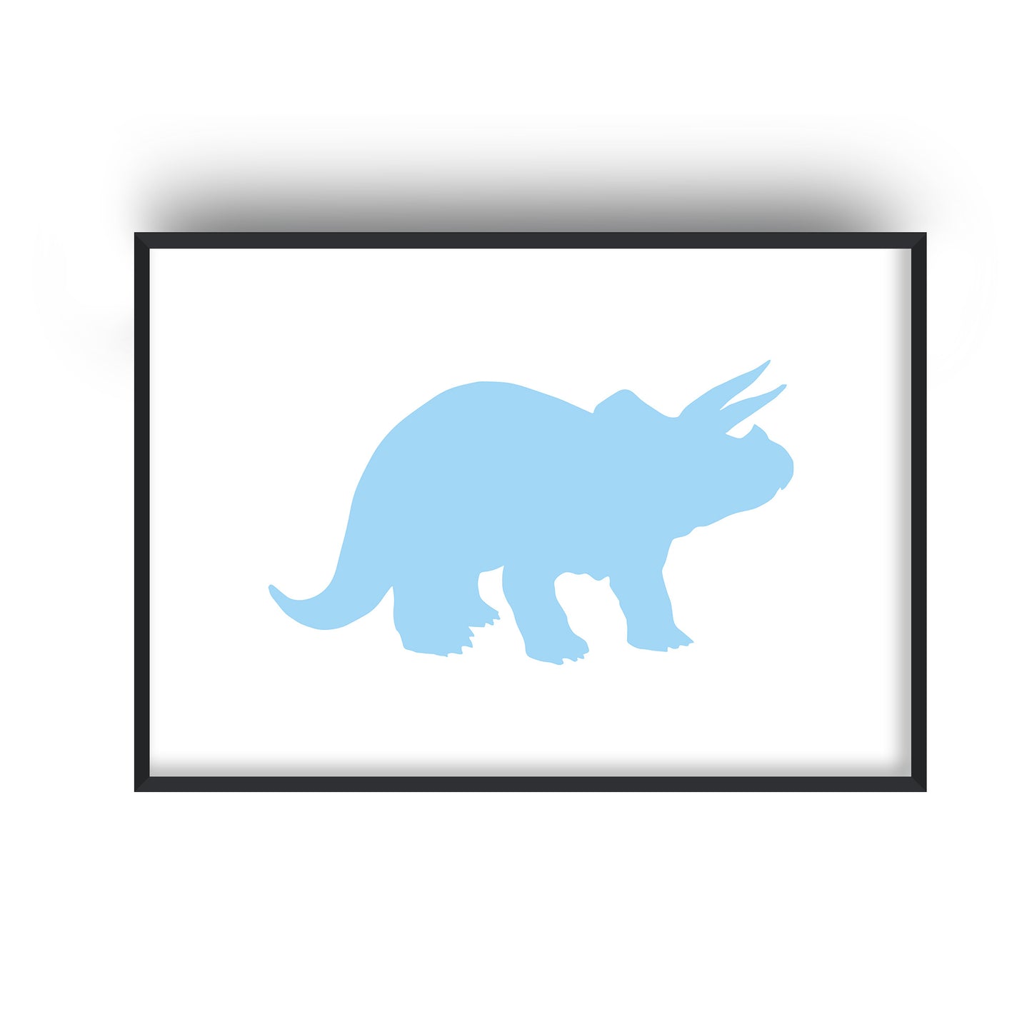 Triceratops Dinosaur Light Blue Print