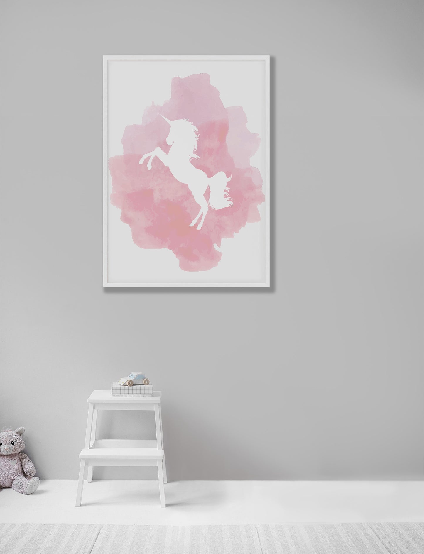 Unicorn Watercolour Pink Print