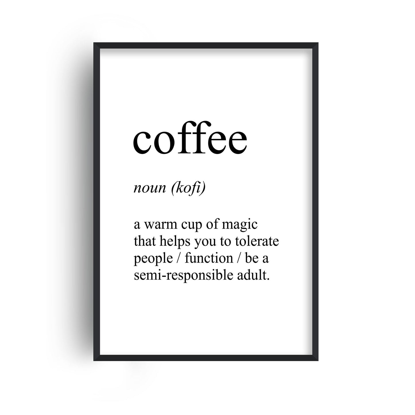 Coffee Definition Print