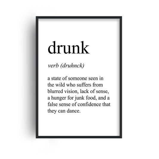 Drunk Definition Print