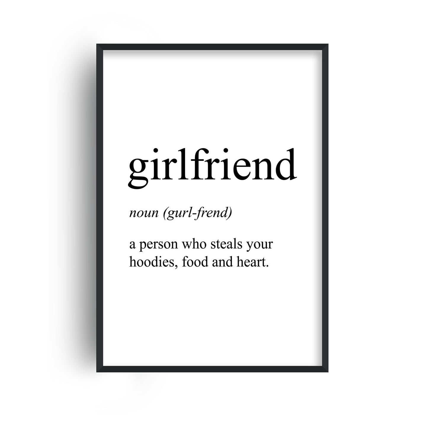 Girlfriend Definition Print