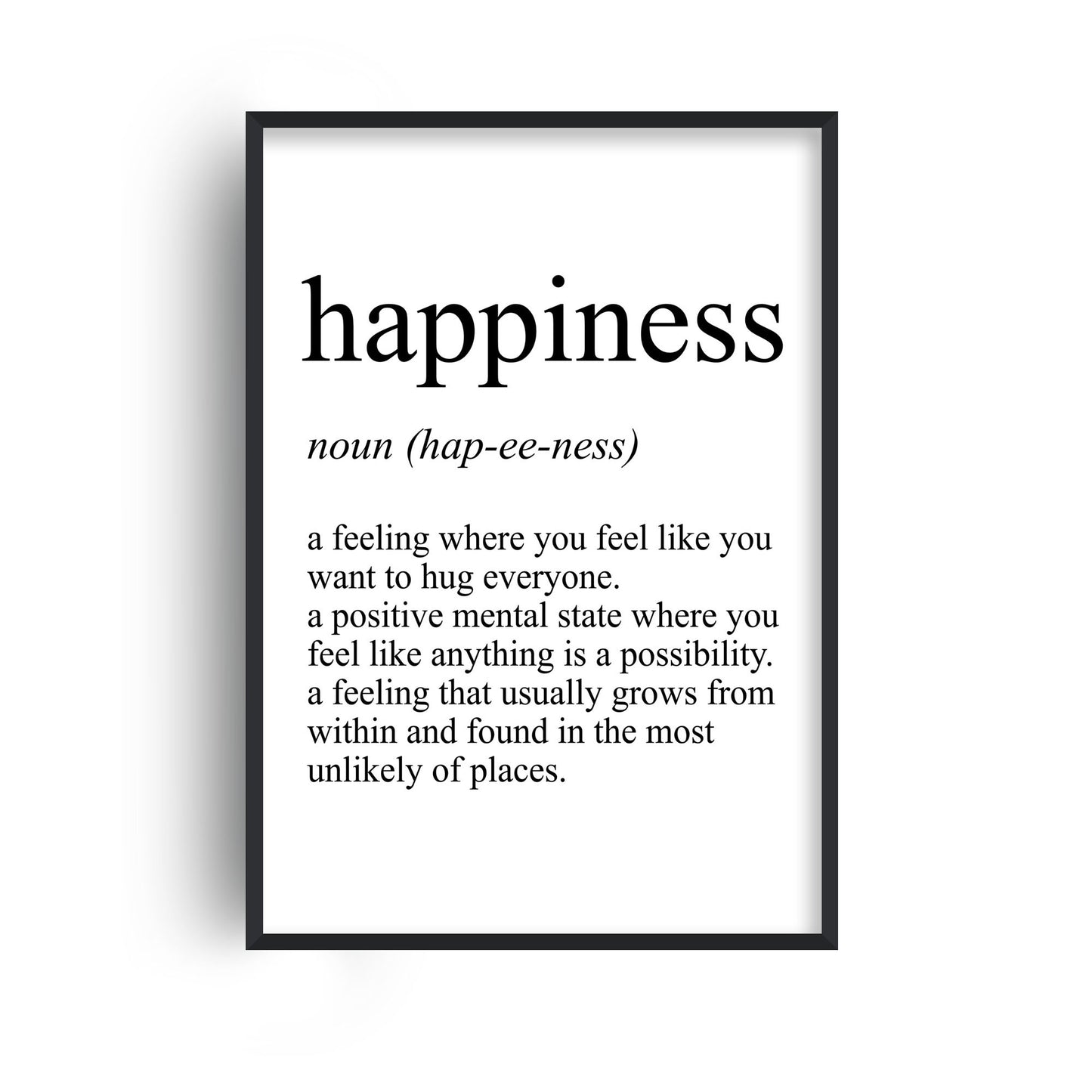 Happiness Definition Print