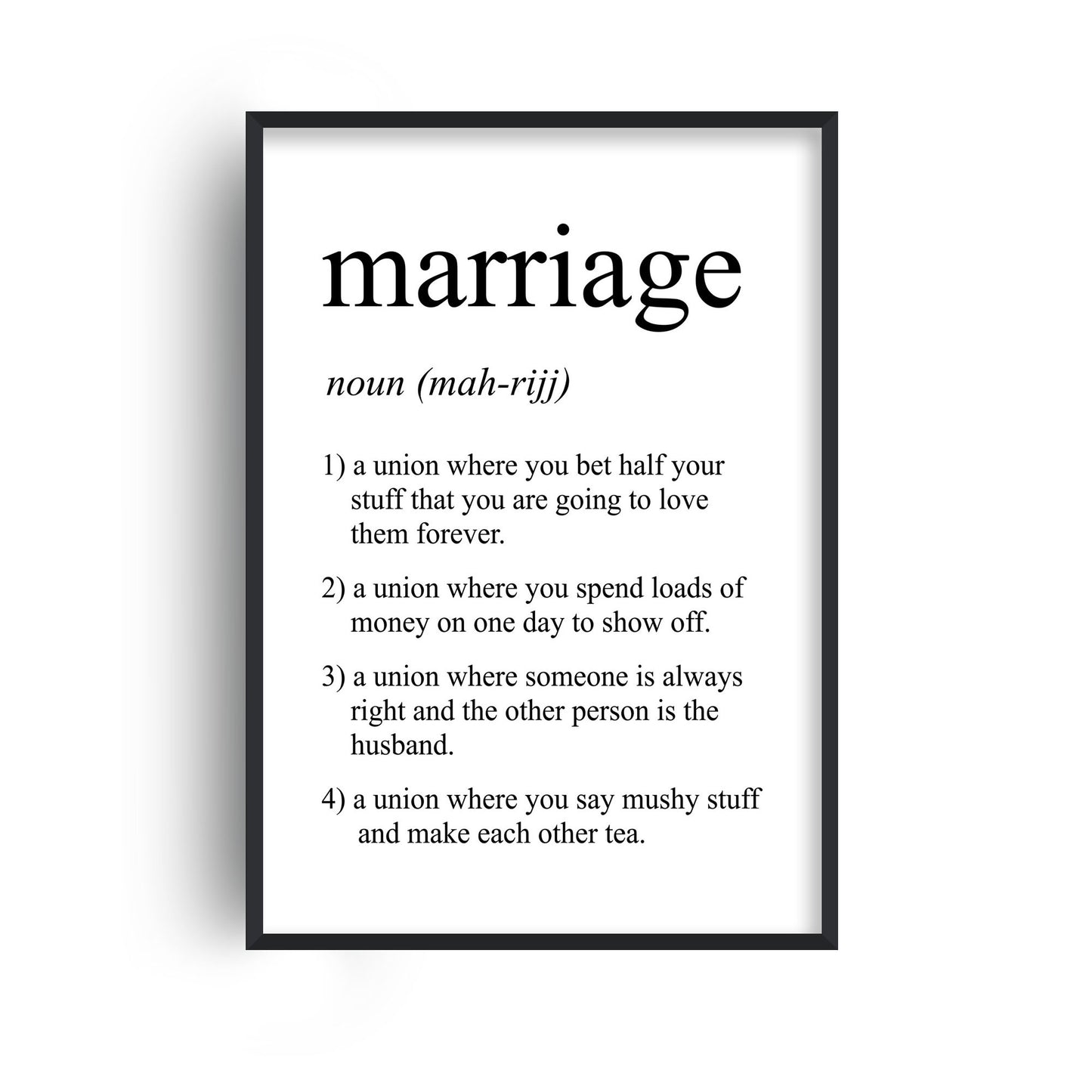 Marriage Definition Print