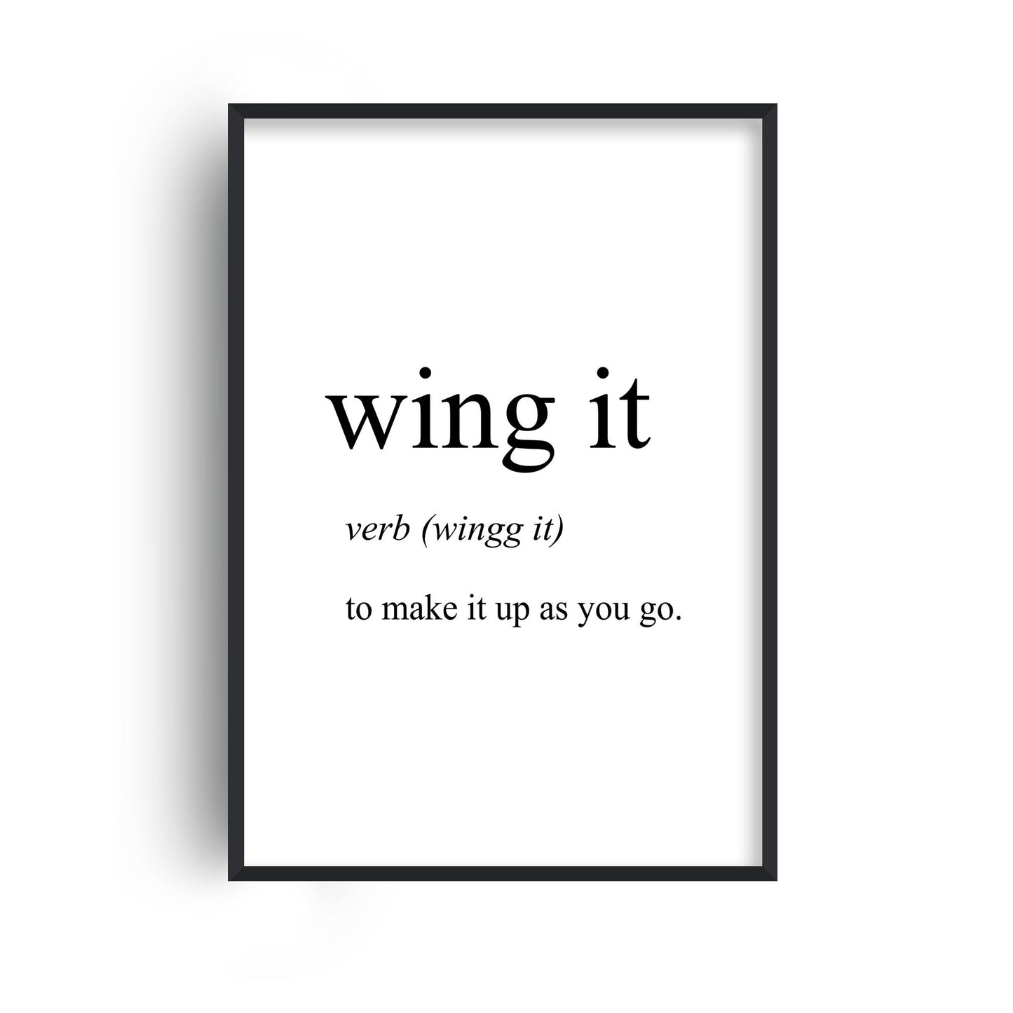 Wing It Definition Print