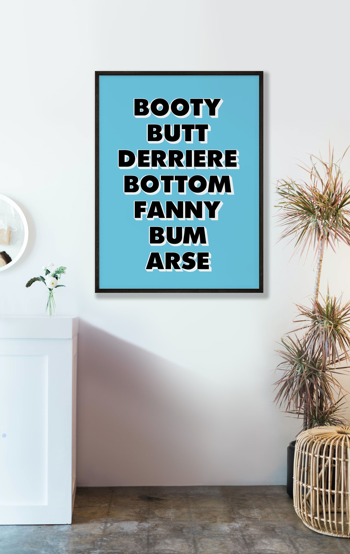 Words For Bum Blue Print