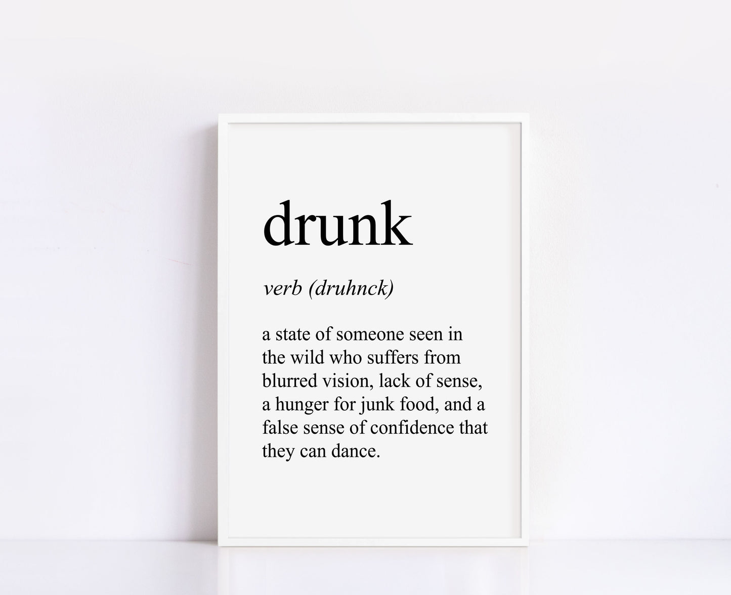 Drunk Definition Print
