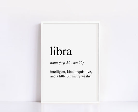 Libra Definition Print