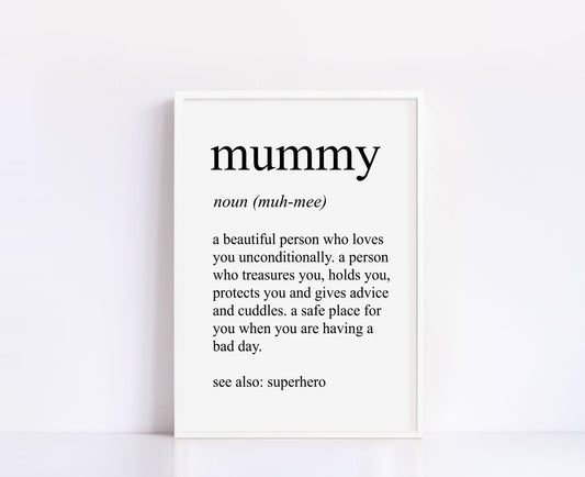 Mummy Definition Print