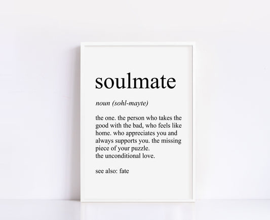 Soulmate Definition Print