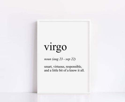 Virgo Definition Print