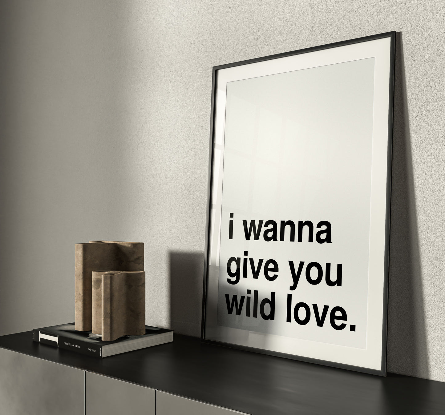 Wild Love Statement White Print