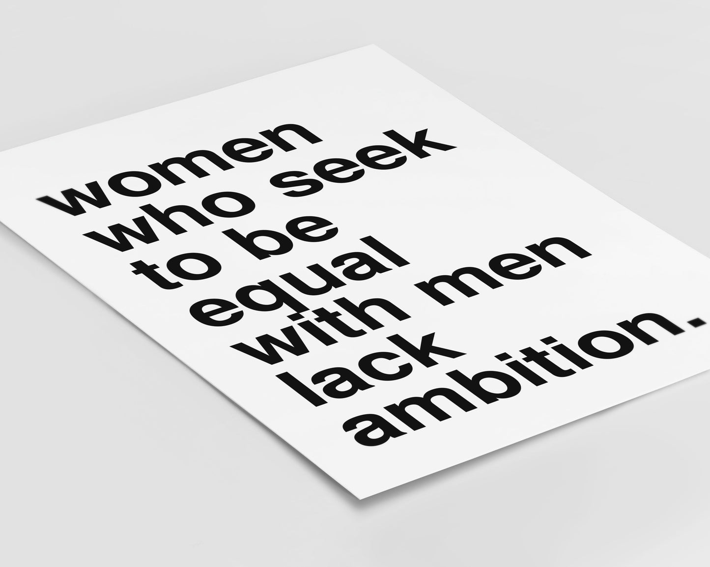 Women Who Seek Statement White Print