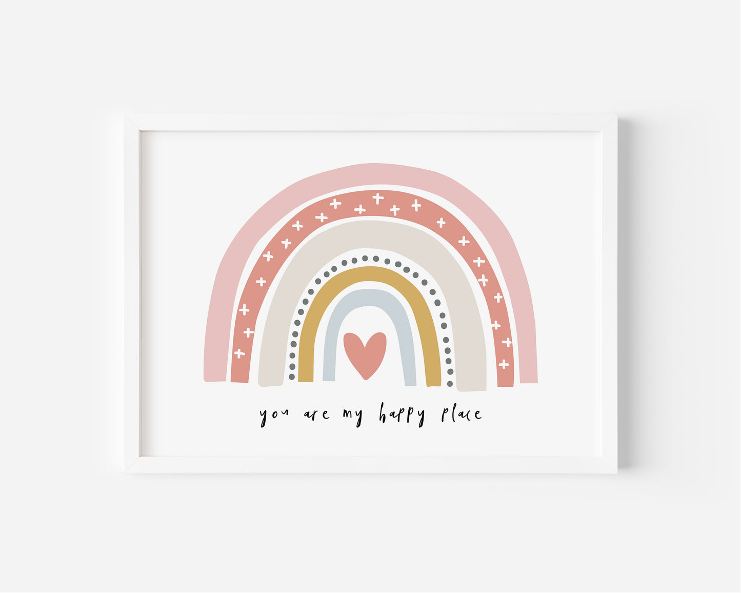 You Are My Happy Place Rainbow Print