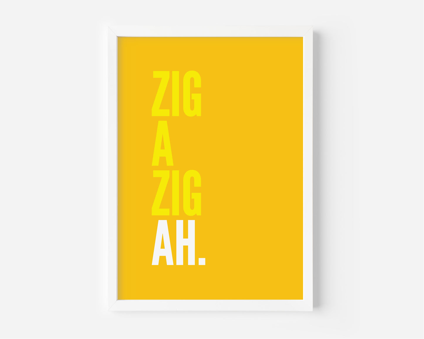 Zig a Zig Ah Yellow Print