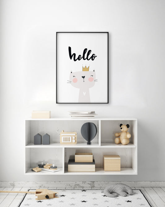 Hello Cat Print