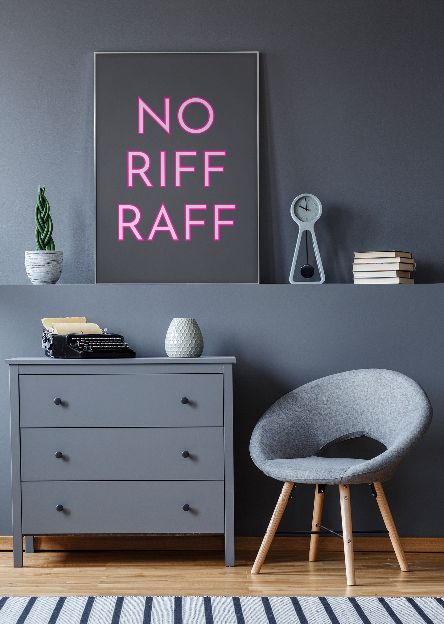 No Riff Raff Neon Print